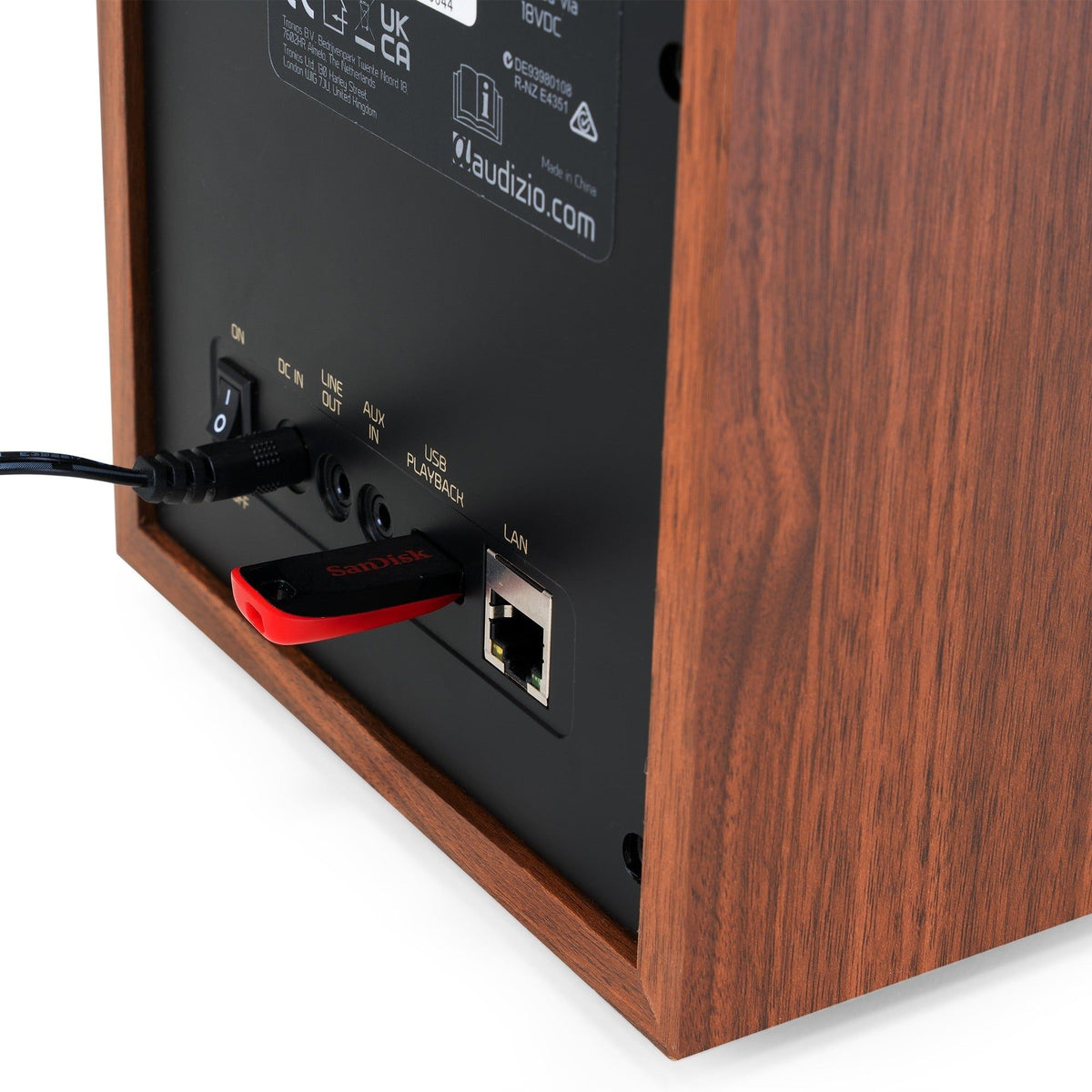 Audizio Canzo - Radio por Internet con DAB+, FM y Bluetooth en Acabado Nogal - Tempo Shop