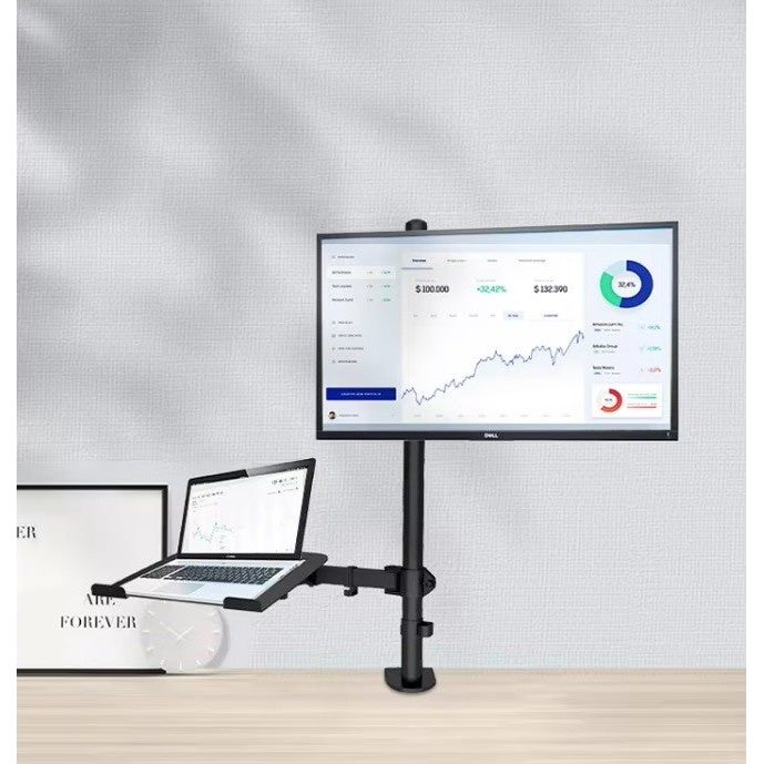 Audizio CMA10L - Brazo para un monitor de 13" - 32" con soporte para portátil - Tempo Shop