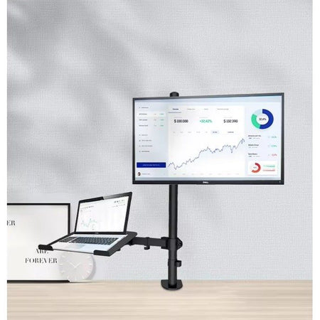Audizio CMA10L - Brazo para un monitor de 13" - 32" con soporte para portátil - Tempo Shop