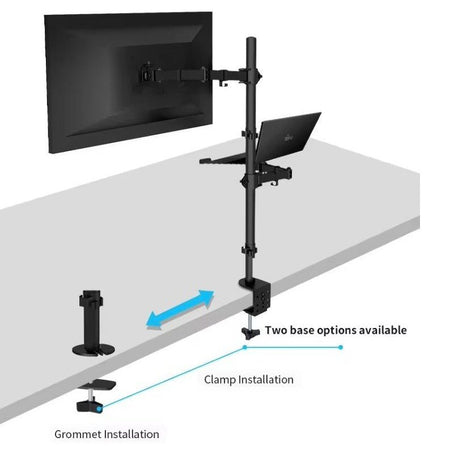 Audizio CMA10L - Brazo para un monitor de 13" - 32" con soporte para portátil - Tempo Shop