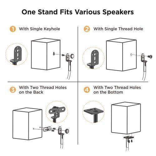 Audizio HTS12 - Soporte de suelo para altavoz satélite, juego de 2 - Tempo Shop