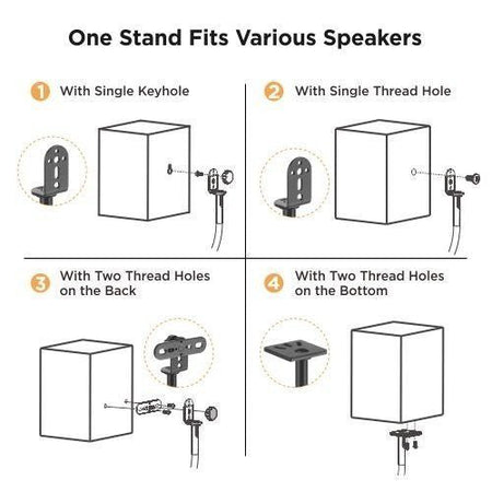 Audizio HTS12 - Soporte de suelo para altavoz satélite, juego de 2 - Tempo Shop