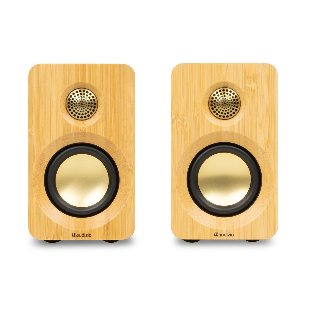 Audizio KS16 - Altavoces de Estantería Activos 100W Bluetooth Bambú - Tempo Shop