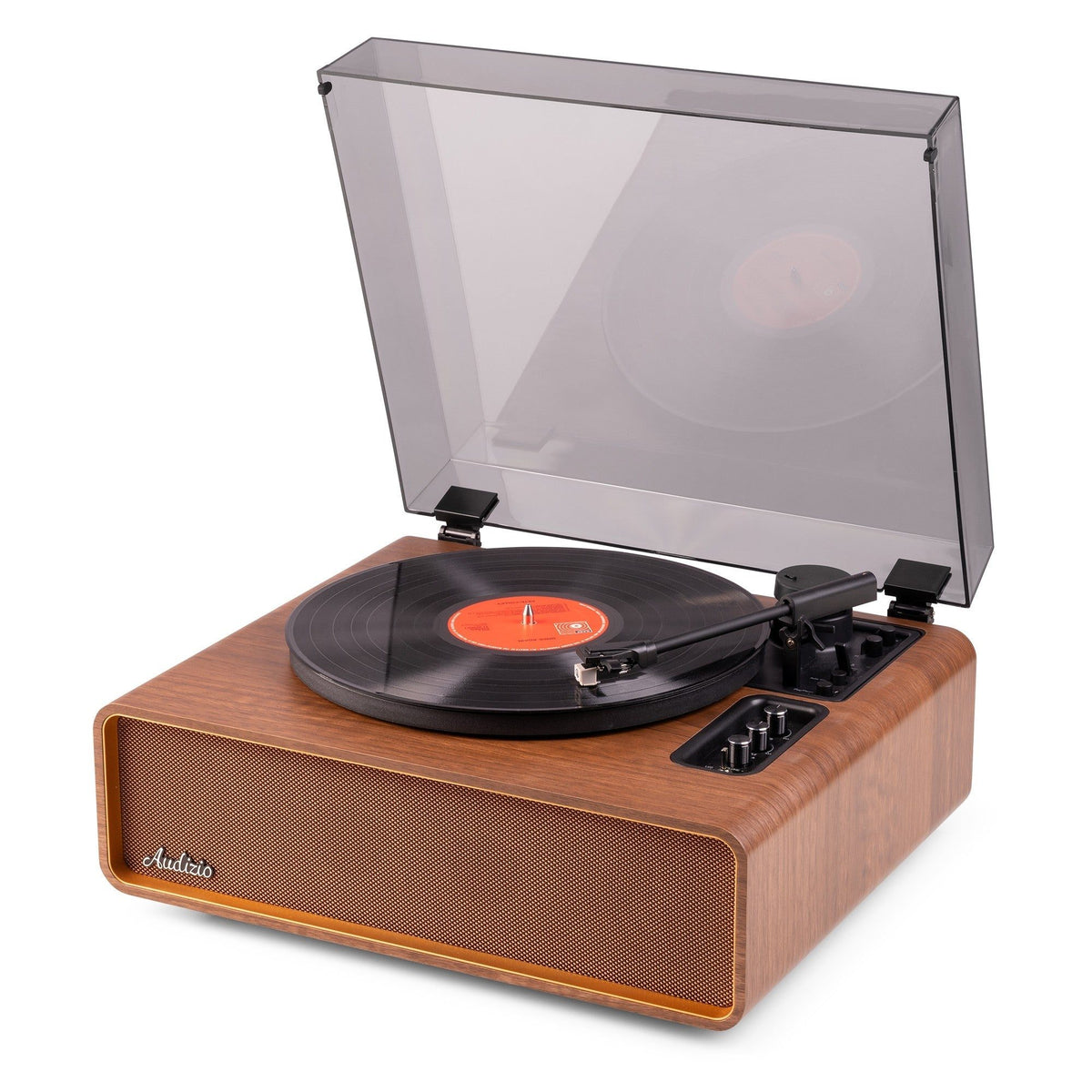 Audizio Laredo - Tocadiscos Premium de Madera con Bluetooth y Altavoces Hi-Fi de 160W - Tempo Shop