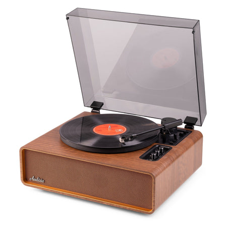 Audizio Laredo - Tocadiscos Premium de Madera con Bluetooth y Altavoces Hi-Fi de 160W - Tempo Shop