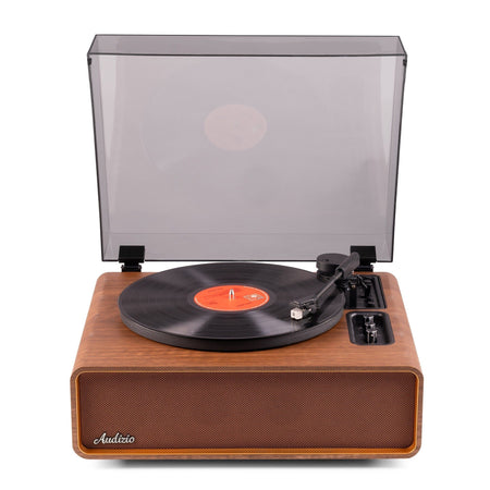 Audizio Laredo - Tocadiscos Premium de Madera con Bluetooth y Altavoces Hi-Fi de 160W - Tempo Shop