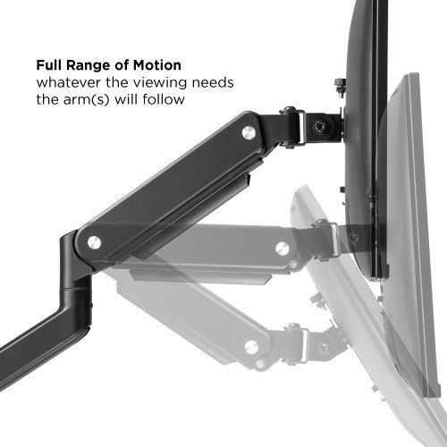 Audizio MAD30G - Triple Monitor Arm Gas Spring 17 - 27" - Tempo Shop