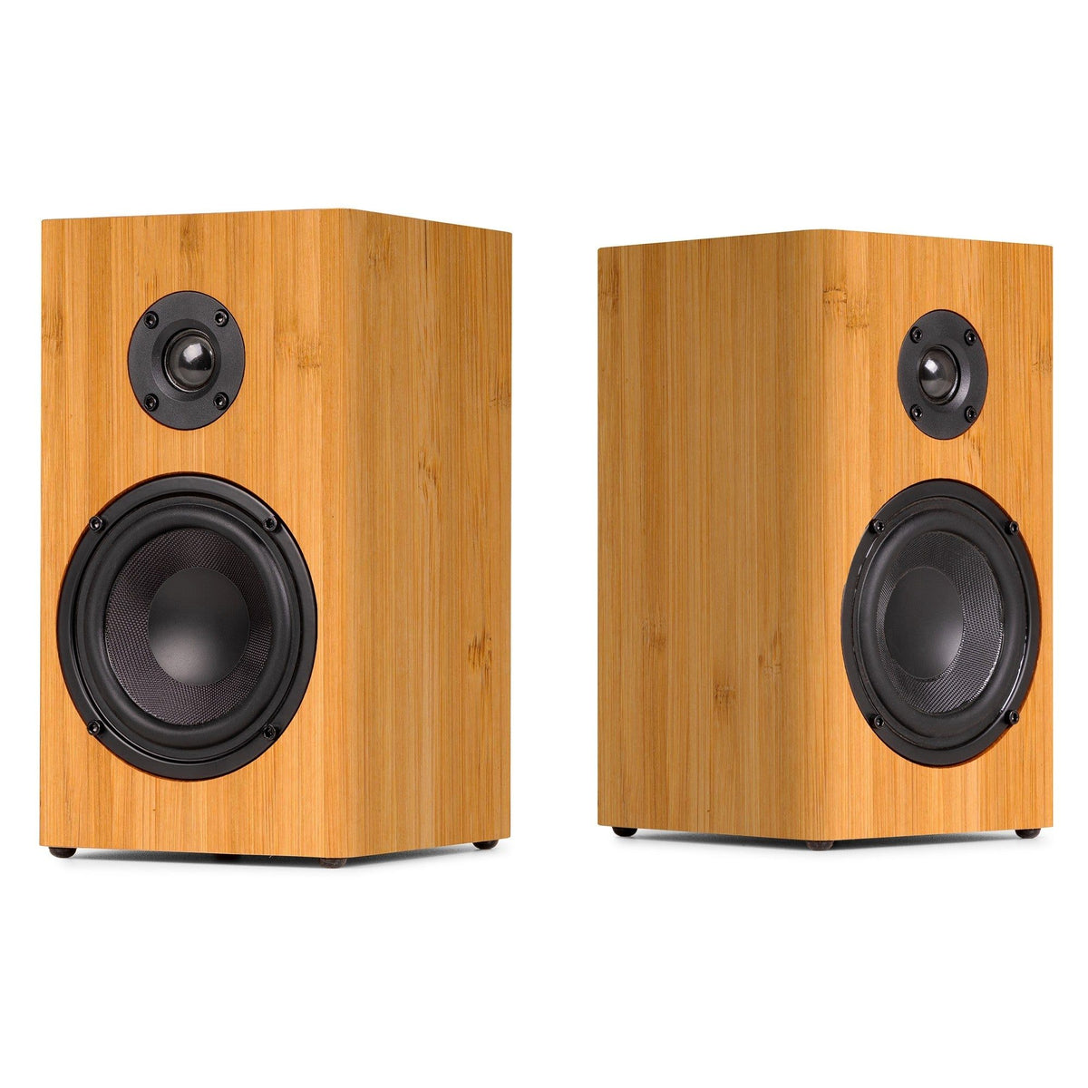 Audizio RP337BB - Tocadiscos Vintage en Bambú con Altavoces Inalámbricos y Retorno Automático - Tempo Shop