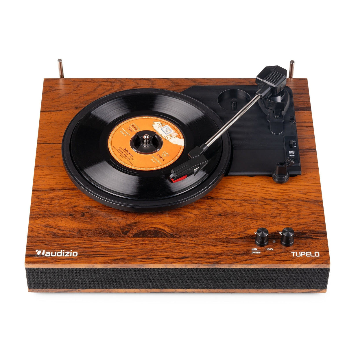 Audizio Tupelo - Tocadiscos BT con 2 Altavoces Madera de 120W - Tempo Shop