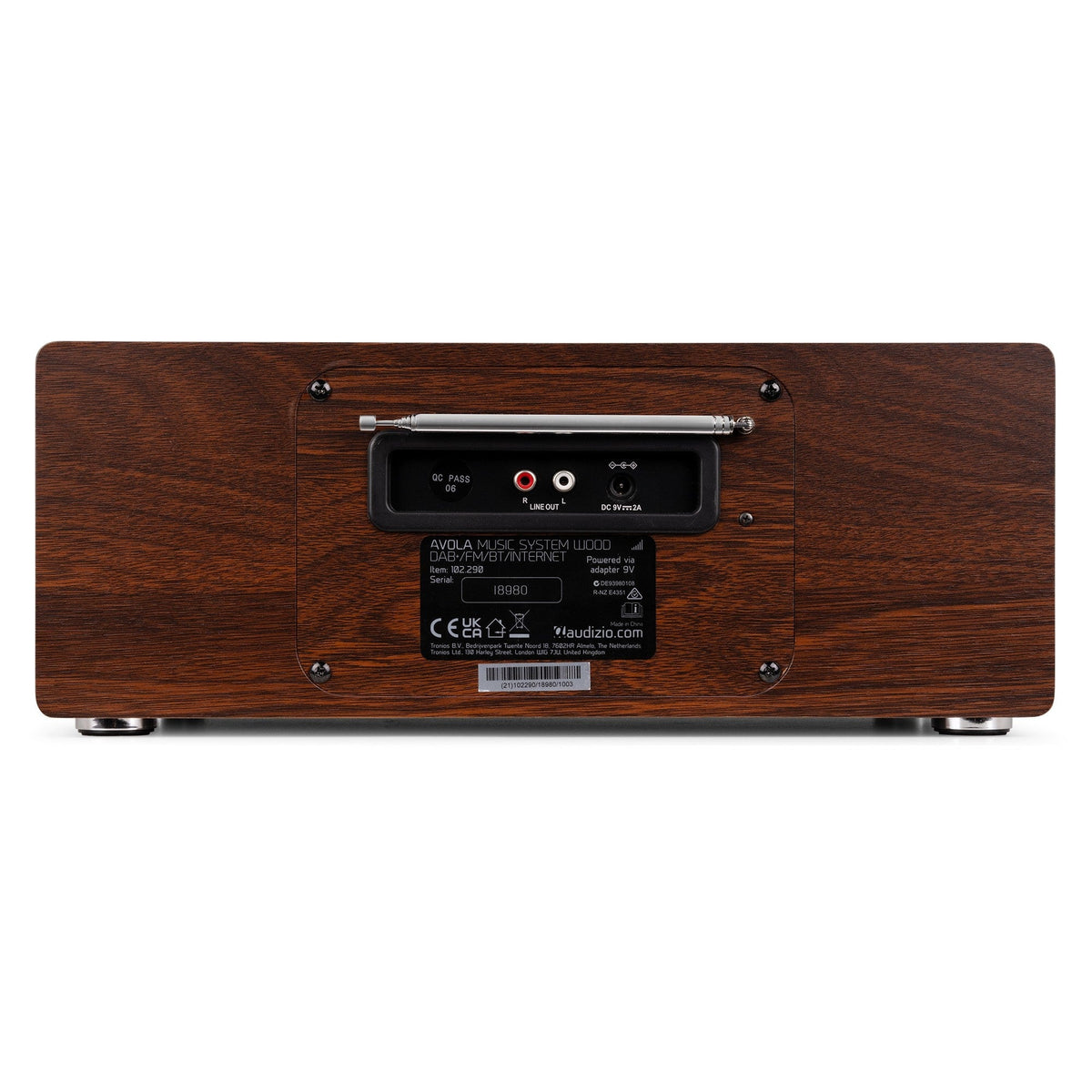 Audizio Avola - Sistema de música digital CD/BT/DAB+/Internet Madera - Tempo Shop