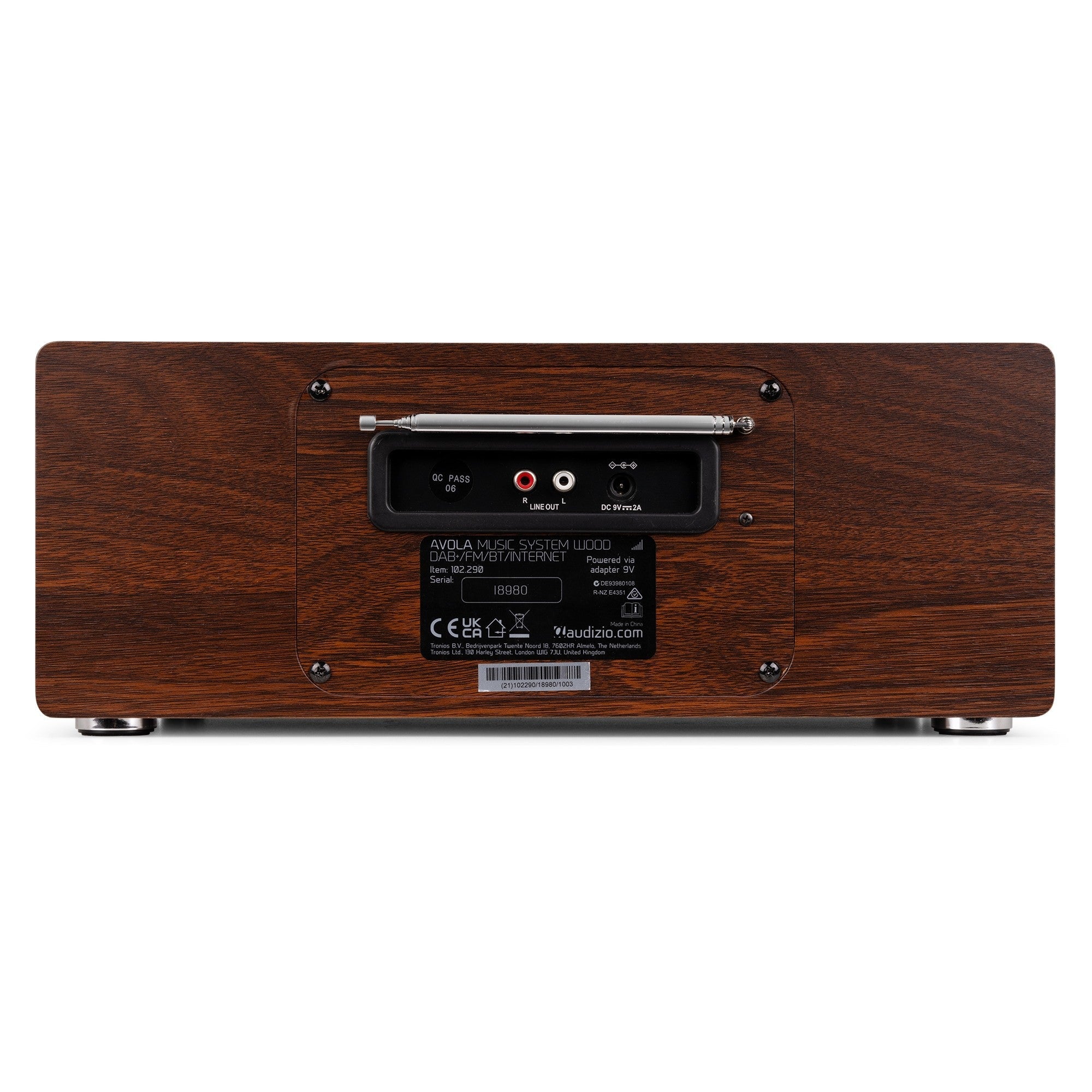 Audizio Avola - Sistema de música digital CD/BT/DAB+/Internet Madera - Tempo Shop