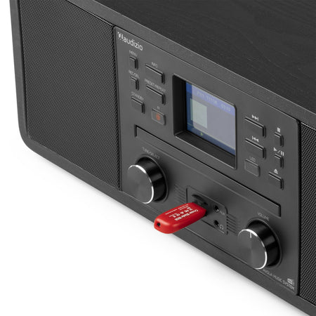 Audizio Avola - Sistema de música digital CD/BT/DAB+/Internet Negro - Tempo Shop
