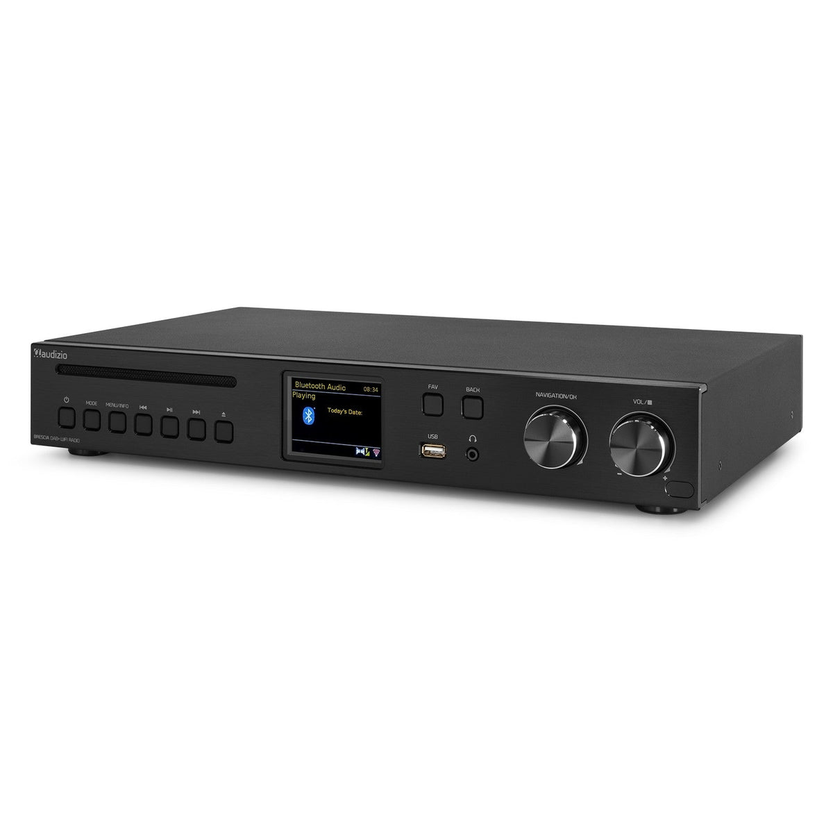 Audizio Brescia - Receptor de Internet con Amplicador, DAB+ y reproductor CD Negro - Tempo Shop
