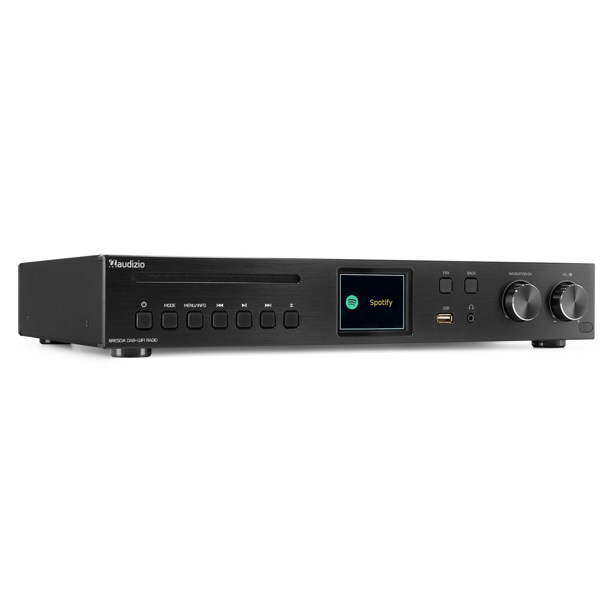 Audizio Brescia - Receptor de Internet con Amplicador, DAB+ y reproductor CD Negro - Tempo Shop
