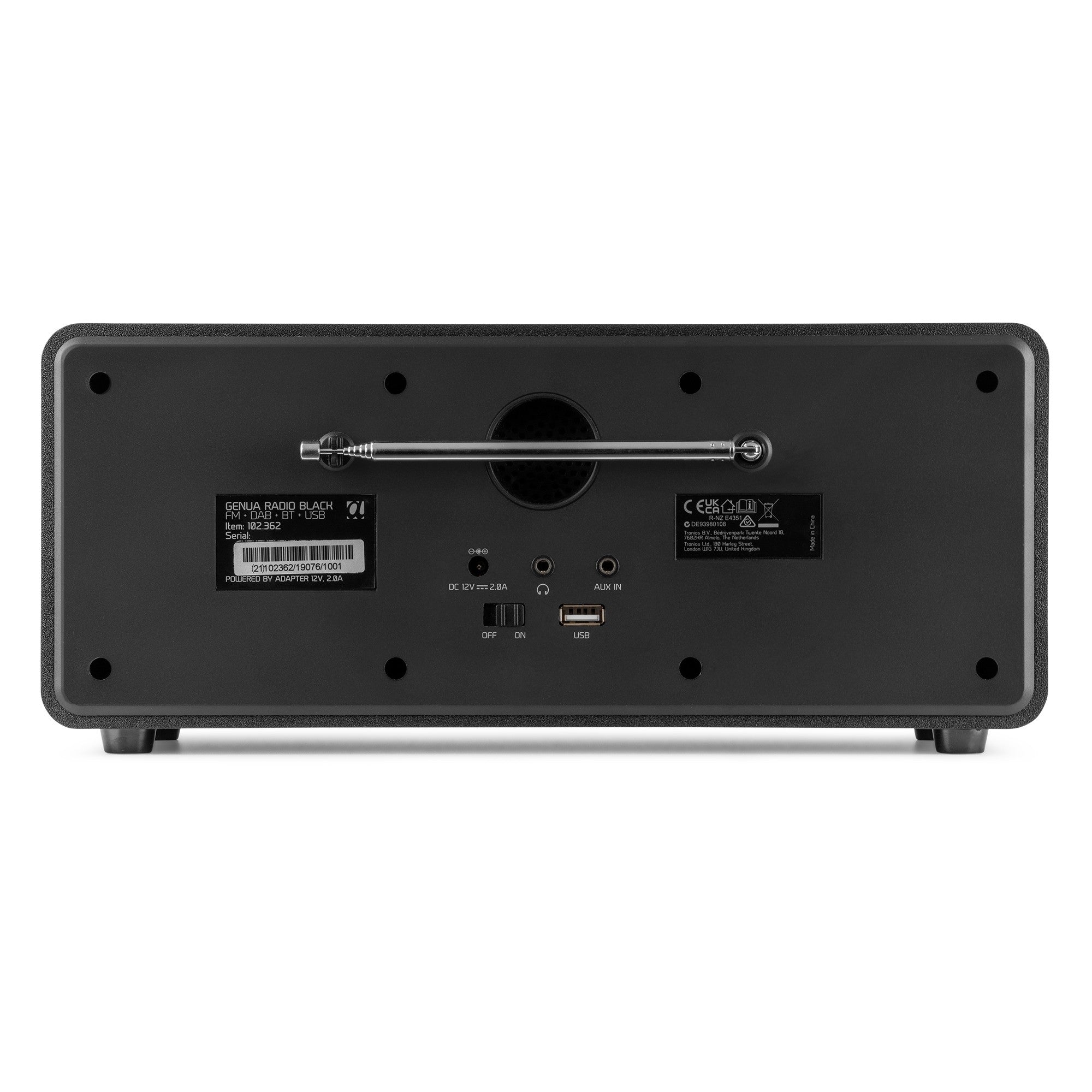 Audizio Genua - Radio Estéreo DAB+ Negro - Tempo Shop