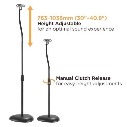 Audizio HTS12 - Soporte de suelo para altavoz satélite, juego de 2 - Tempo Shop