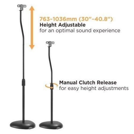 Audizio HTS12 - Soporte de suelo para altavoz satélite, juego de 2 - Tempo Shop