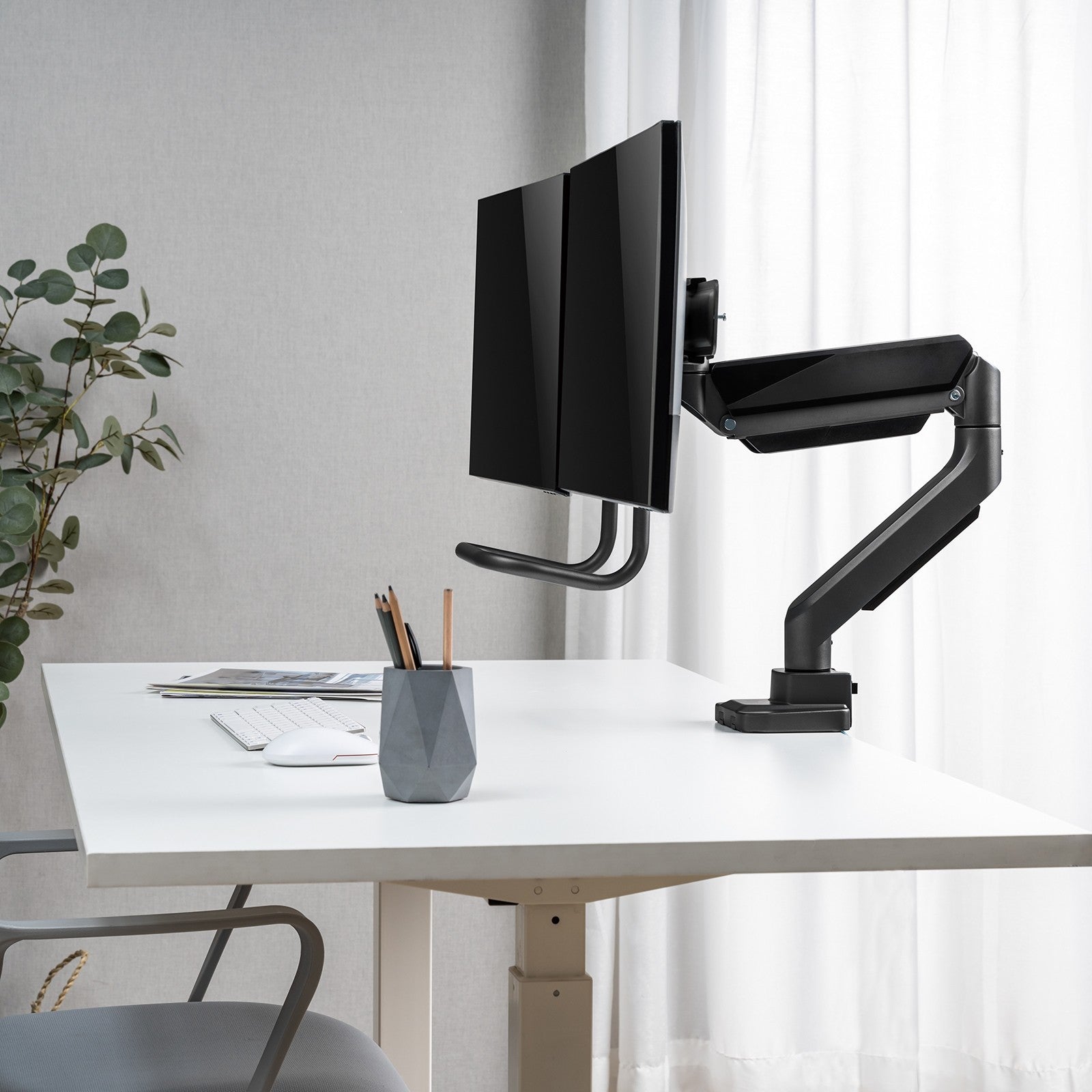 Audizio MAD20F - Brazo para dos monitores con asa 17 - 32" - Tempo Shop