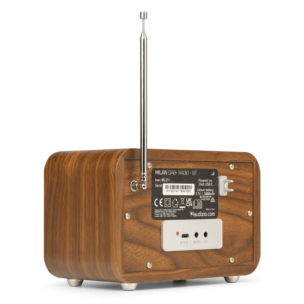 Audizio Milan - DAB+ Radio con Batería Plata - Tempo Shop