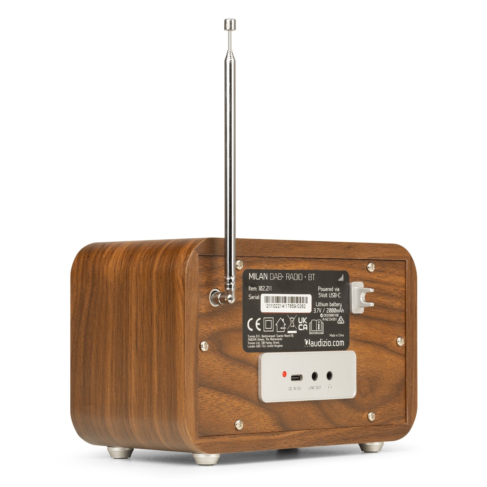 Audizio Milan - DAB+ Radio con Batería Plata - Tempo Shop