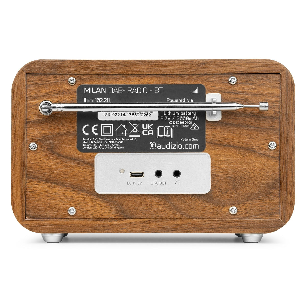 Audizio Milan - DAB+ Radio con Batería Plata - Tempo Shop