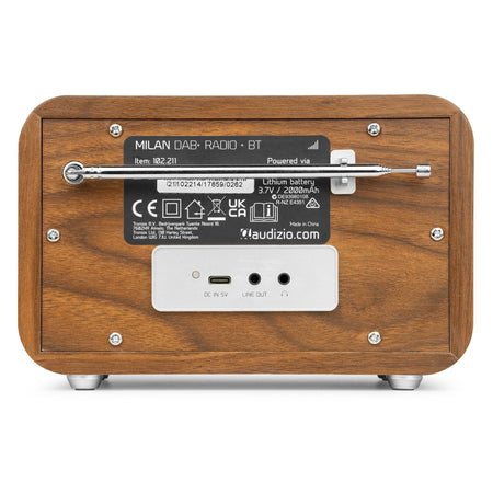 Audizio Milan - DAB+ Radio con Batería Plata - Tempo Shop