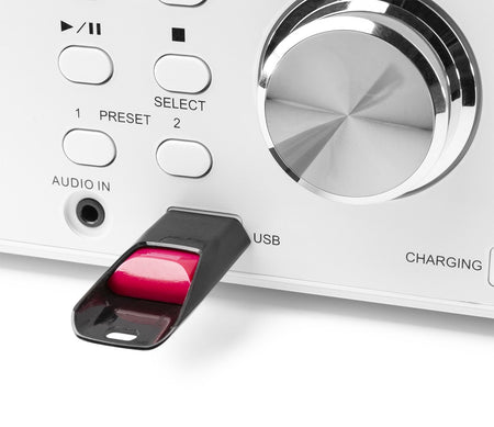 Audizio Prato - Sistema Musical todo - en - uno CD/DAB+ Blanco - Tempo Shop