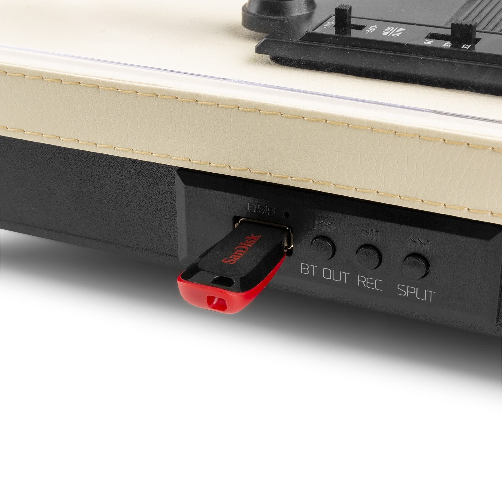 Audizio RP113C - Giradiscos con BT in/out Crema - Tempo Shop