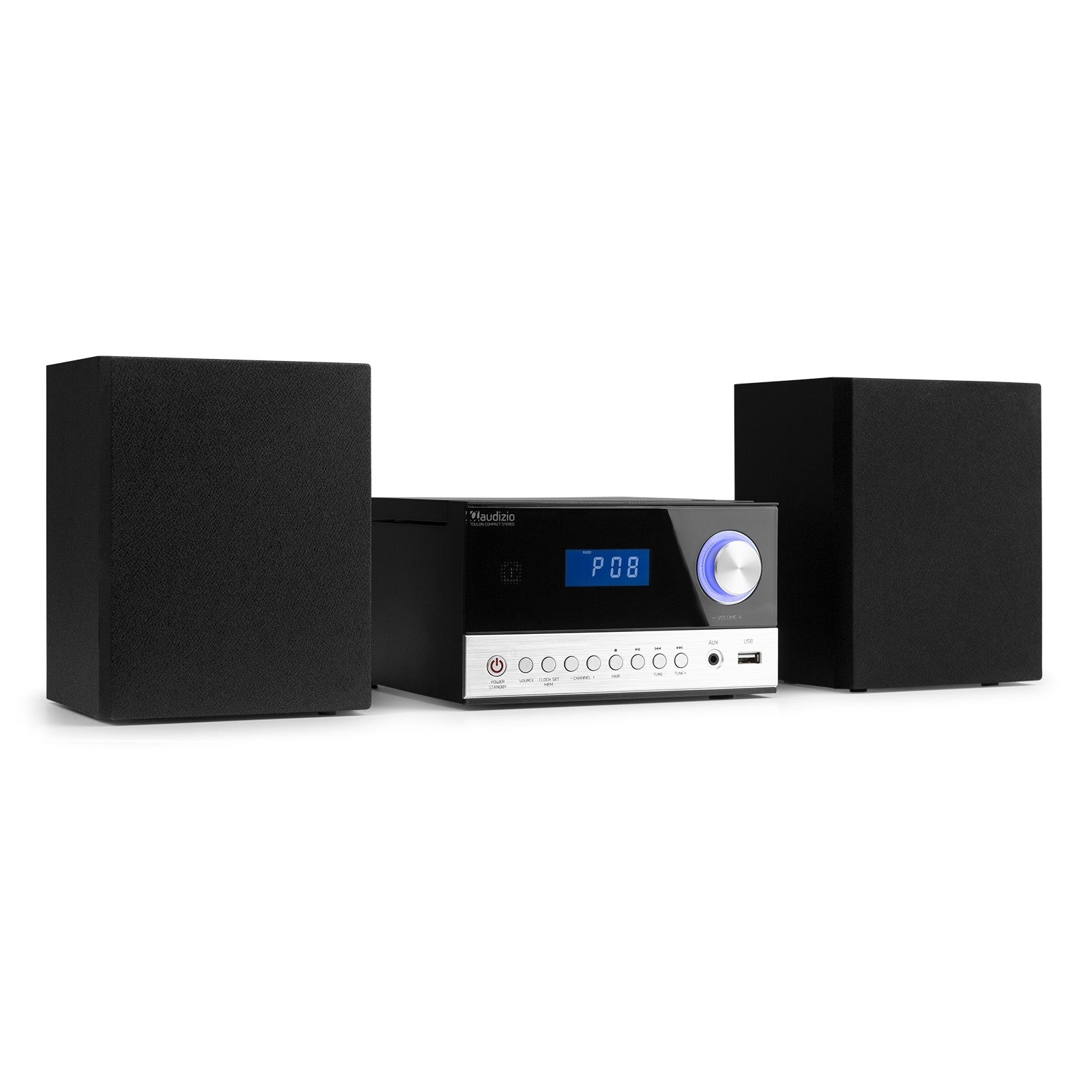 Audizio Toulon - Sistema Micro HiFi Negro/Plata - Tempo Shop