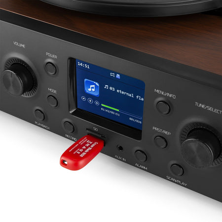 Audizio Tulsa - Central de sonido con giradiscos DAB+ Radio - Tempo Shop