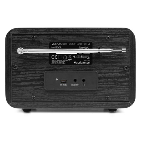 Audizio Vicenza - WIFI Radio Internet con DAB+ y batería Black - Tempo Shop