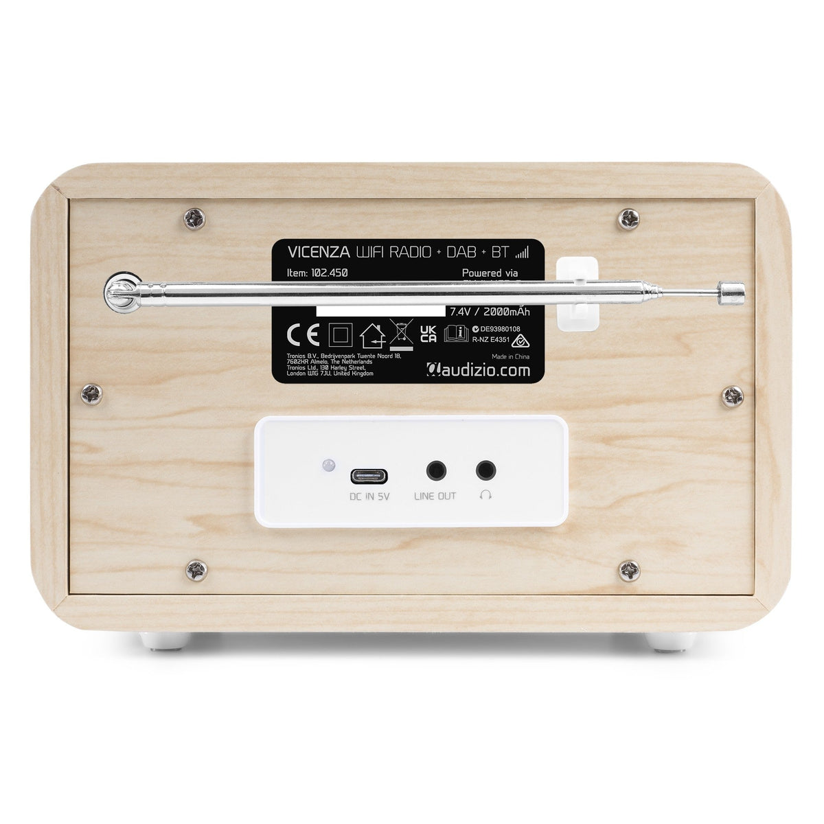 Audizio Vicenza - WIFI Radio Internet con DAB+ y batería Blanco - Tempo Shop