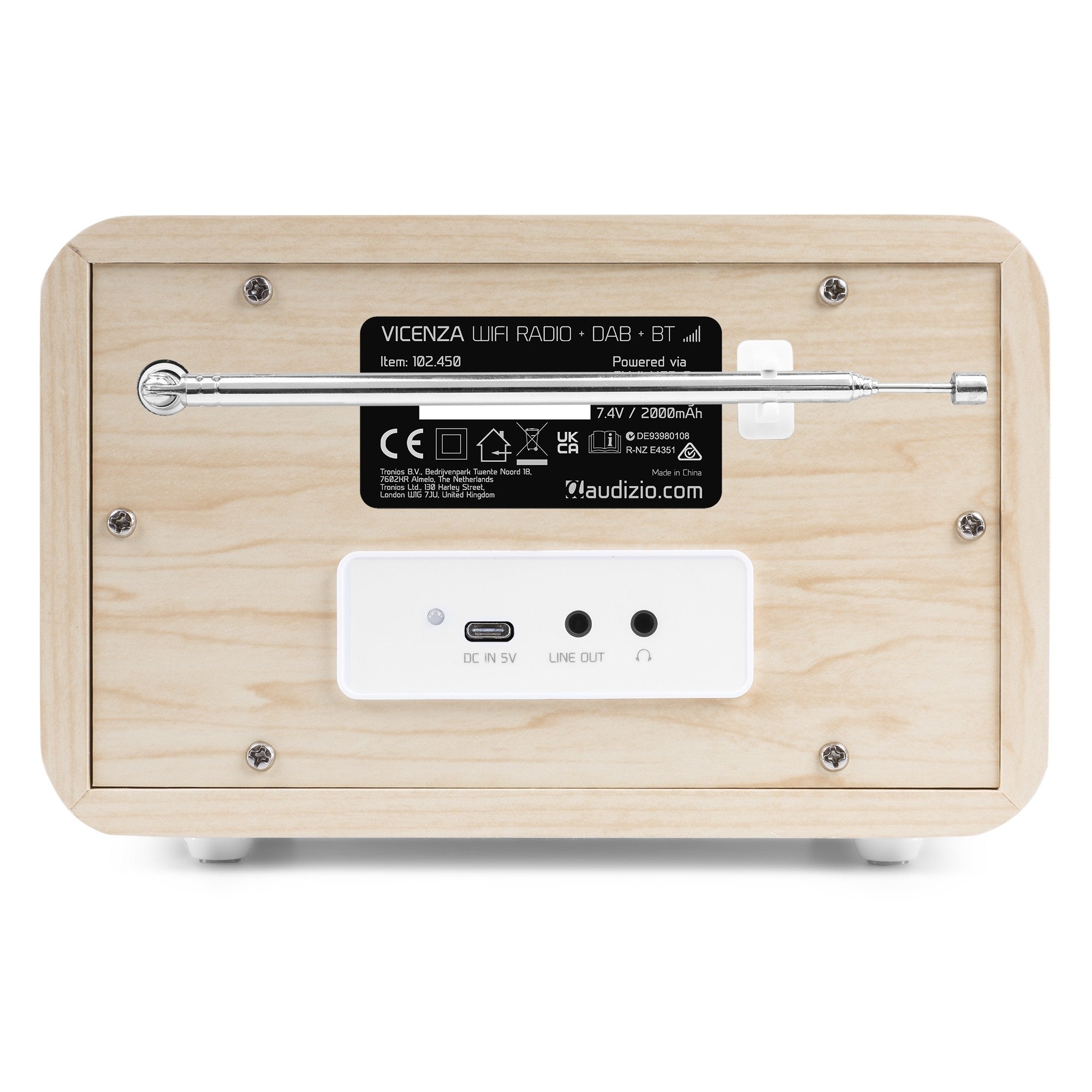 Audizio Vicenza - WIFI Radio Internet con DAB+ y batería Blanco - Tempo Shop