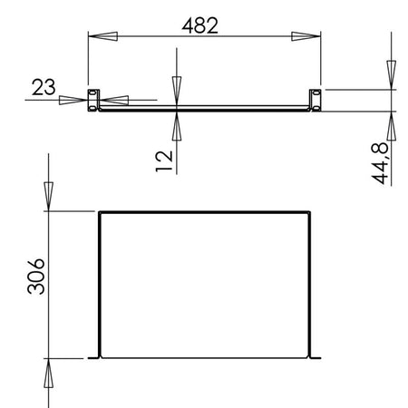 FactorRACK Bandeja Fija 1U para Rack 19" - Profundidad de 30 cm