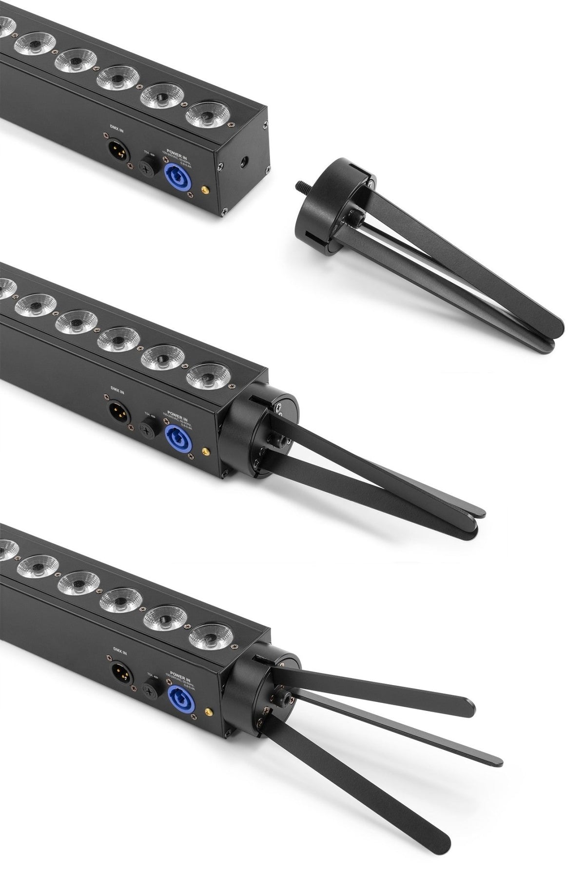 beamZ BBB243 - Barra LED 24x 3W RGB alimentada por batería - Tempo Shop