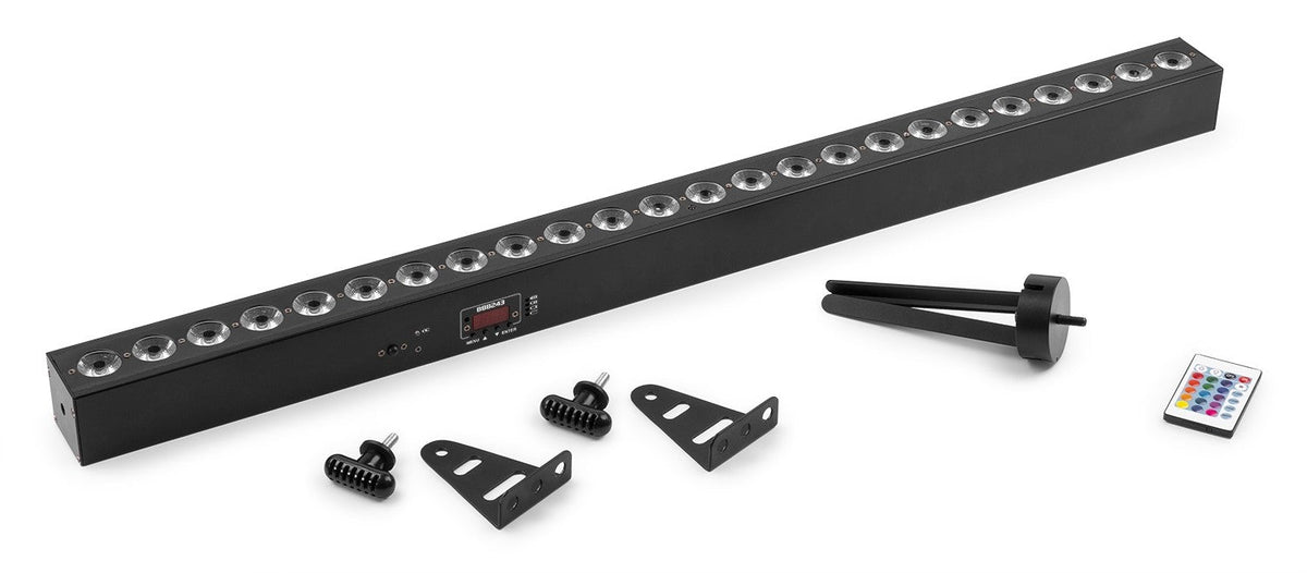 beamZ BBB243 - Barra LED 24x 3W RGB alimentada por batería - Tempo Shop