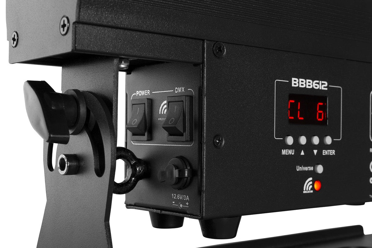 beamZ BBB612 - Barra con bateria 6x 12W - Tempo Shop