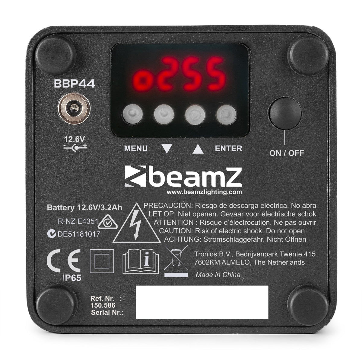 beamZ BBP44 - Foco Mini Uplight a batería 4x 4W Outdoor - Tempo Shop