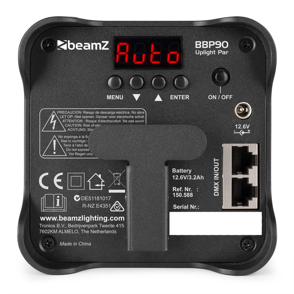 beamZ BBP90 - Foco Uplight a batería 4x 4W - Tempo Shop