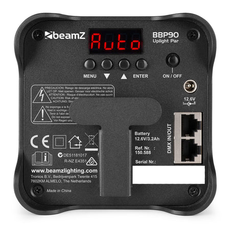 beamZ BBP90 - Foco Uplight a batería 4x 4W - Tempo Shop