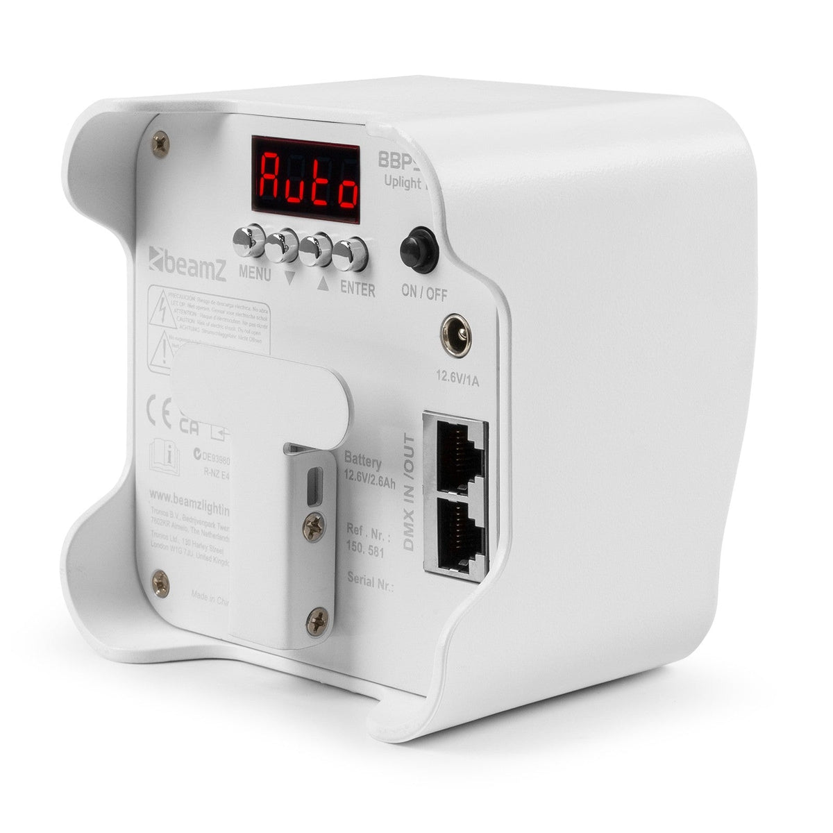 beamZ BBP90W - Foco Uplight a batería 4x 4W Blanco - Tempo Shop