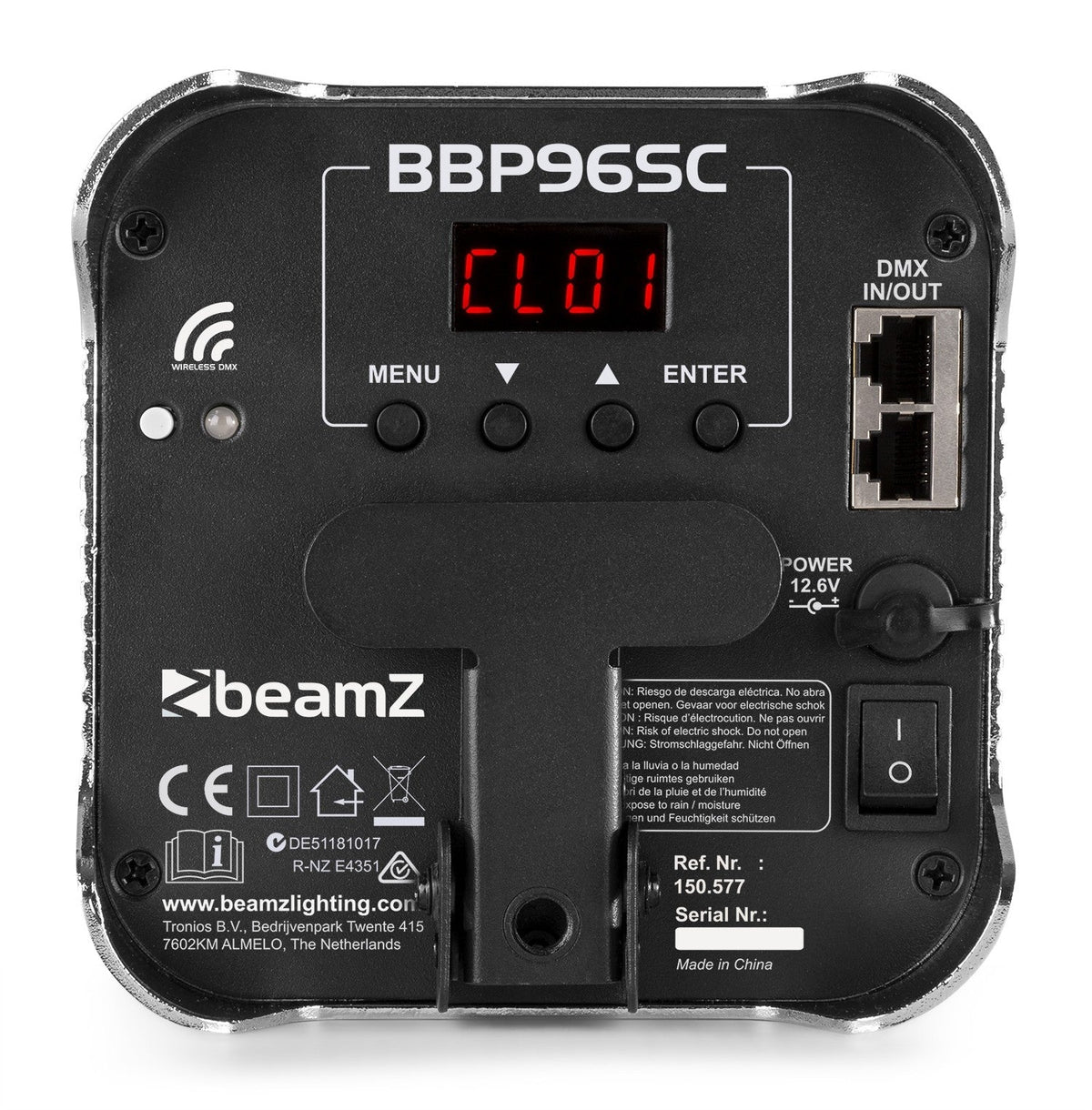 beamZ BBP96SC - Foco PAR con bateria 6x 12W WDMX - Tempo Shop