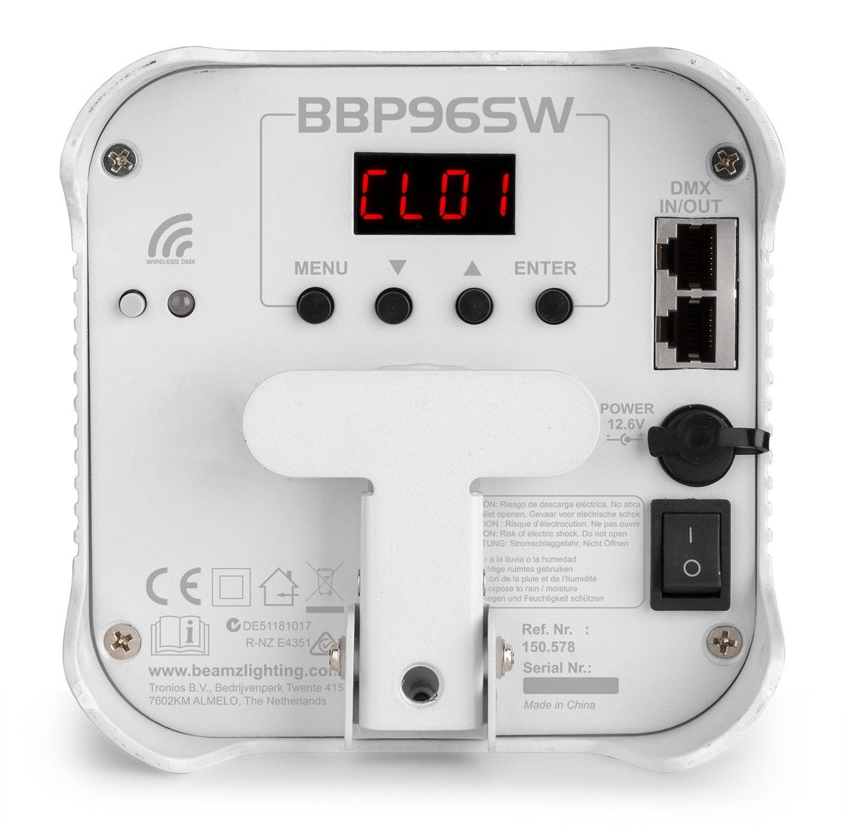 beamZ BBP96SW - Foco PAR con bateria 6x 12W WDMX - Tempo Shop