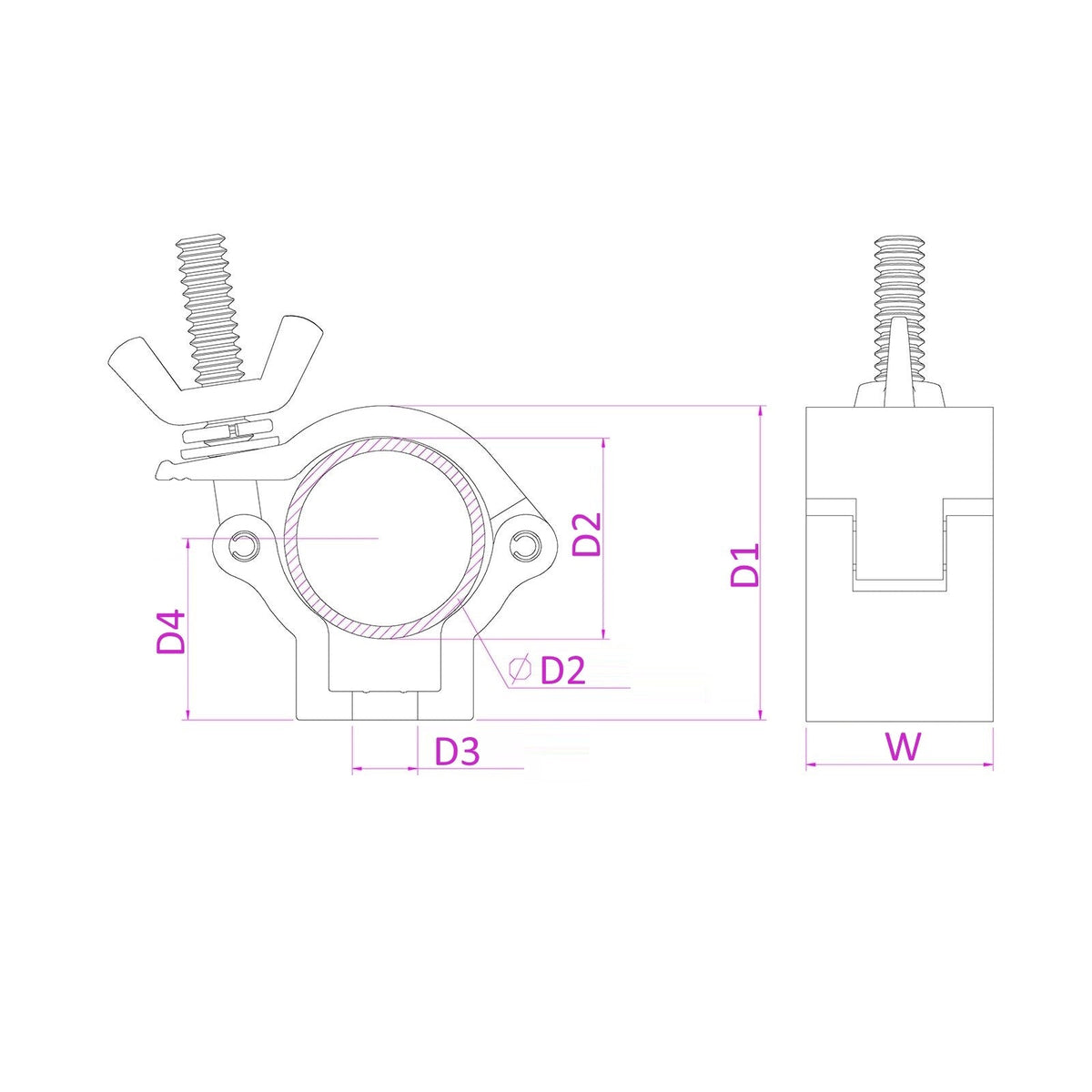 beamZ BC35B - 75 - Garra compacta Slimline 75kg Negra - Tempo Shop