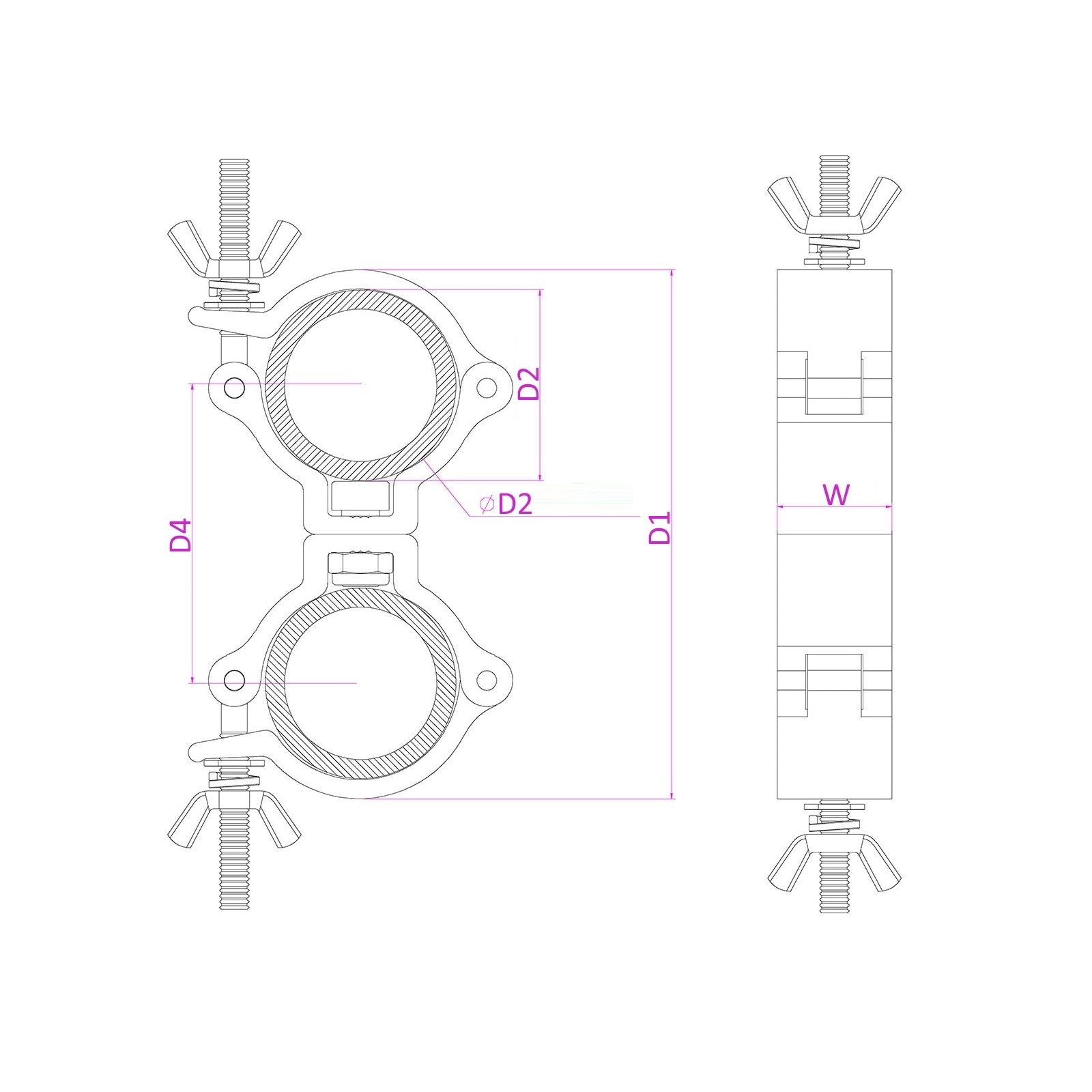 beamZ BC50 - 100D - Garra giratoria Slimline 100kg Alu - Tempo Shop