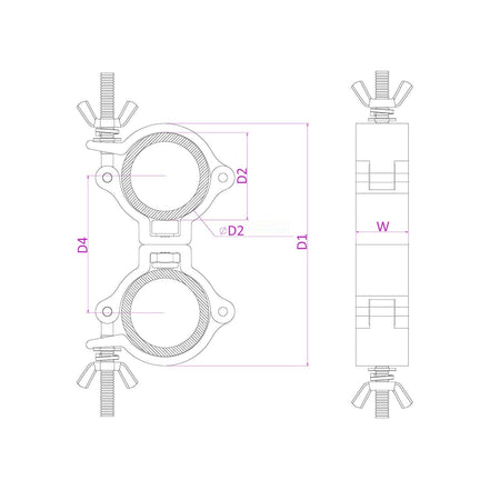 beamZ BC50 - 100D - Garra giratoria Slimline 100kg Alu - Tempo Shop