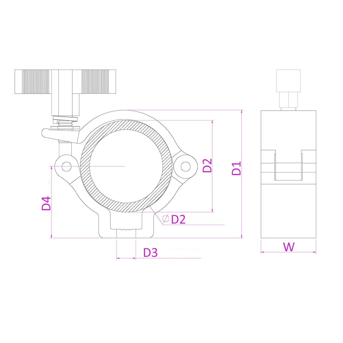beamZ BC50 - 100N - Garra Slimline 100kg Alu - Tempo Shop