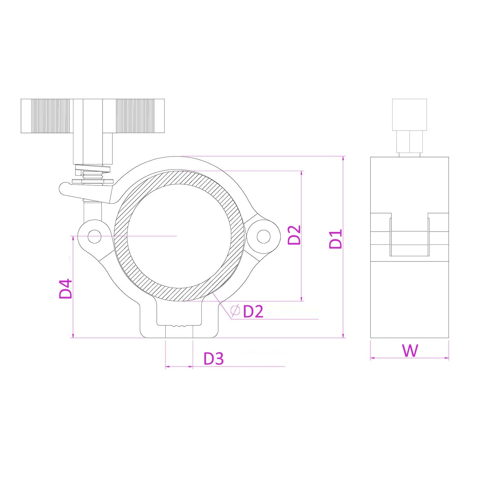 beamZ BC50 - 100N - Garra Slimline 100kg Alu - Tempo Shop