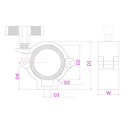 beamZ BC50 - 100N - Garra Slimline 100kg Alu - Tempo Shop