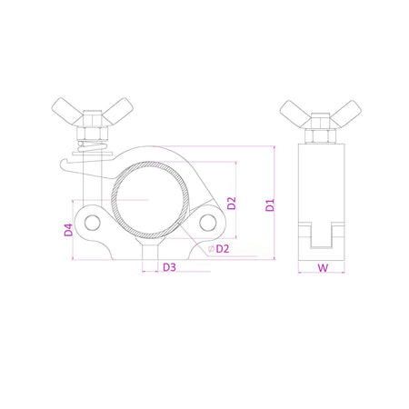 beamZ BC50 - 200 - Garra Slimline 250kg Alu - Tempo Shop